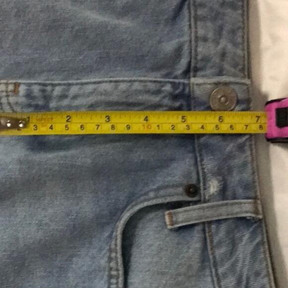 BDG Distressed Raw Hem Fly Zip Skirt S Boho Classic Costal Cowgirl Festival - Picture 7 of 10